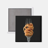 パスタをフォークで回転,フードスパゲッティ マグネット (正面/裏面)