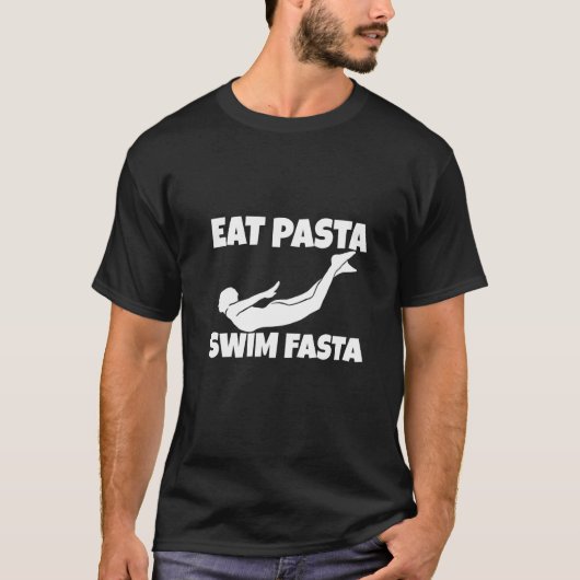パスタを食べて速く泳げ Tシャツ (正面)