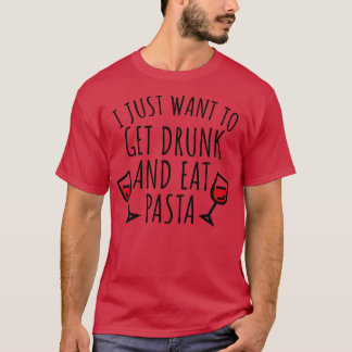 パスタを食べ飲たい食べの Tシャツ