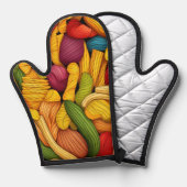 パスタアートの背景 鍋つかみ (正面/裏面)