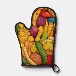 パスタアートの背景 鍋つかみ