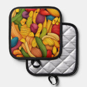 パスタアートの背景 鍋敷き (正面/裏面)