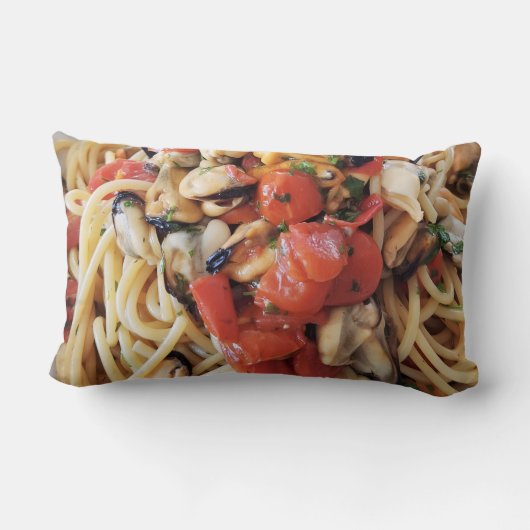 パスタアート装飾用クッション – リアルイタリアン食 ランバークッション (裏面)