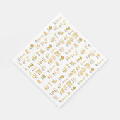 パスタイタリアンの形状と名前のパターン スタンダードランチョンナプキン (角)