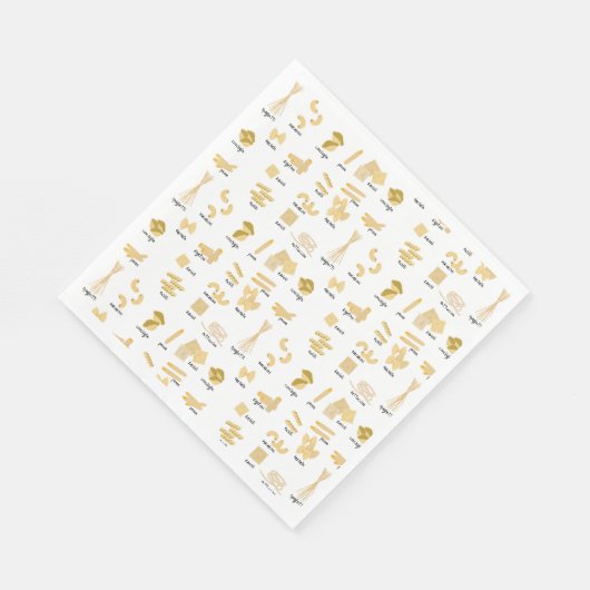 パスタイタリアンの形状と名前のパターン スタンダードランチョンナプキン (角)