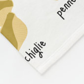 パスタイタリアンの形状と名前のパターン フリースブランケット (角)