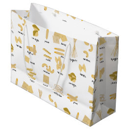 パスタイタリアンの形状と名前のパターン ラージペーパーバッグ