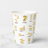 パスタイタリアンの形状と名前のパターン 紙コップ (裏面)