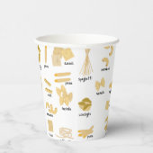 パスタイタリアンの形状と名前のパターン 紙コップ (右)