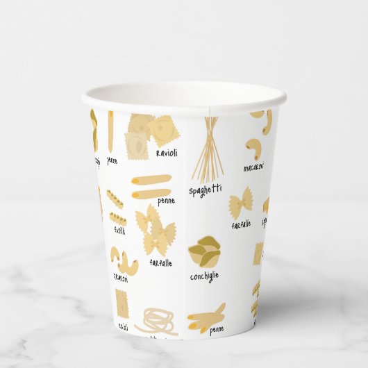 パスタイタリアンの形状と名前のパターン 紙コップ (右)