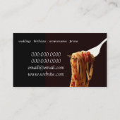 パスタイタリアンケータリングパーティーサービス大切な行事 名刺 (裏面)