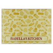 パスタイタリアンシェイプ食品キッパターン（の模様が）あるチン カッティングボード (正面)