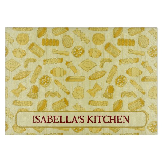 パスタイタリアンシェイプ食品キッパターン(の模様が)あるチン カッティングボード (正面)