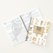 パスタイタリアンシェイプ&ネームレシピクックブック ノートブック (内部)