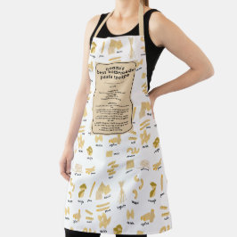 パスタイタリアンシェイプ&ネームレシピノンナキープサケ エプロン
