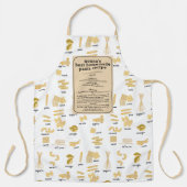 パスタイタリアンシェイプ&ネームレシピノンナキープサケ エプロン (正面)