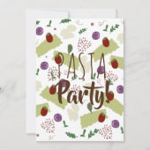 パスタイタリアンディナー用品ミートボール 招待状 (正面)