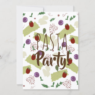 パスタイタリアンディナー用品ミートボール 招待状