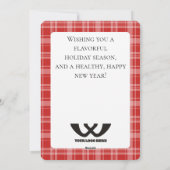 パスタイタリアンーフードレストランクリスマスカード シーズンカード (裏面)