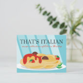 パスタイタリアン料理キーパーレシピカード ポストカード (スタンド正面)