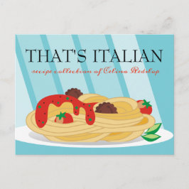 パスタイタリアン料理キーパーレシピカード ポストカード