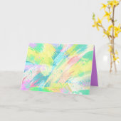 パスタイリッシュステル淡い色のカラーズ抽象芸術アート カード (黄色い花)