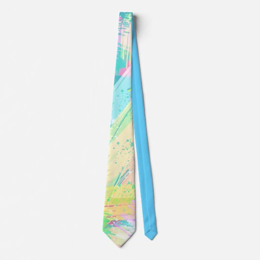 パスタイリッシュステル淡い色のカラーズ抽象芸術アート ネクタイ (正面)