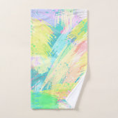 パスタイリッシュステル淡い色のカラーズ抽象芸術アート バスタオルセット (ハンドタオル)