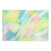 パスタイリッシュステル淡い色のカラーズ抽象芸術アート 枕カバー (裏面)