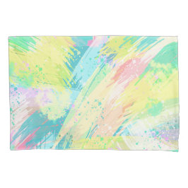 パスタイリッシュステル淡い色のカラーズ抽象芸術アート 枕カバー