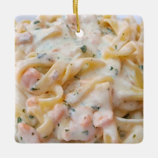 パスタカスタムー食品の写真 セラミックオーナメント (正面)