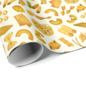 パスタカッコいいパーティータイル模様 ラッピングペーパー (ロールコーナー)