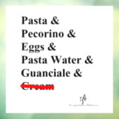 パスタカルボナーラ成分 ウィンドウサイン (シート3)