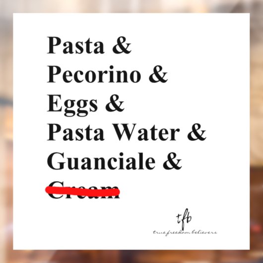 パスタカルボナーラ成分 ウィンドウサイン (シート2)