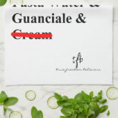 パスタカルボナーラ成分 キッチンタオル (折り畳み)