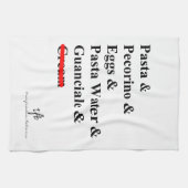 パスタカルボナーラ成分 キッチンタオル (横)