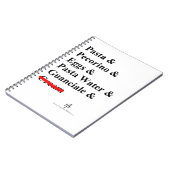 パスタカルボナーラ成分 ノートブック (左側)