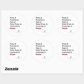 パスタカルボナーラ成分 ラウンドシール (シート)