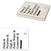 パスタカルボナーラ成分 ラバースタンプ (押印)