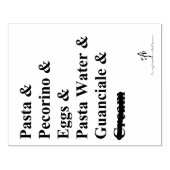 パスタカルボナーラ成分 ラバースタンプ (インプリント)