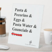 パスタカルボナーラ成分 台座サイン (インサイチュ)