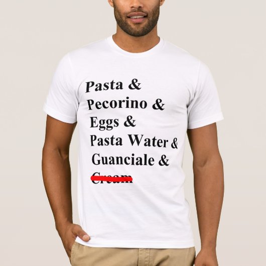 パスタカルボナーラ成分 Tシャツ (正面)
