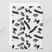 パスタダイバーシティグレイ食べ物イタリア恋人グルメ サンキューカード (正面/裏面)