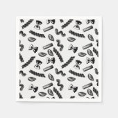 パスタダイバーシティグレイ食べ物イタリア恋人グルメ スタンダードカクテルナプキン (正面)