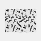 パスタダイバーシティグレイ食べ物イタリア恋人グルメ フリースブランケット (正面(横))