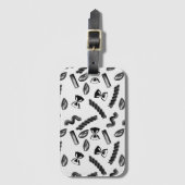 パスタダイバーシティグレイ食べ物イタリア恋人グルメ ラゲッジタグ (正面縦)