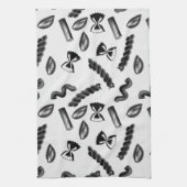 パスタダイバーシティグレーフードイタリアラバーグルメ キッチンタオル (縦)