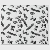 パスタダイバーシティグレーフードイタリアラバーグルメ ラッピングペーパー (フラット)