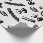 パスタダイバーシティグレーフードイタリアラバーグルメ ラッピングペーパー (角)