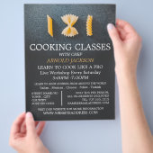 パスタディスプレー、料理広告クラス チラシ (手)